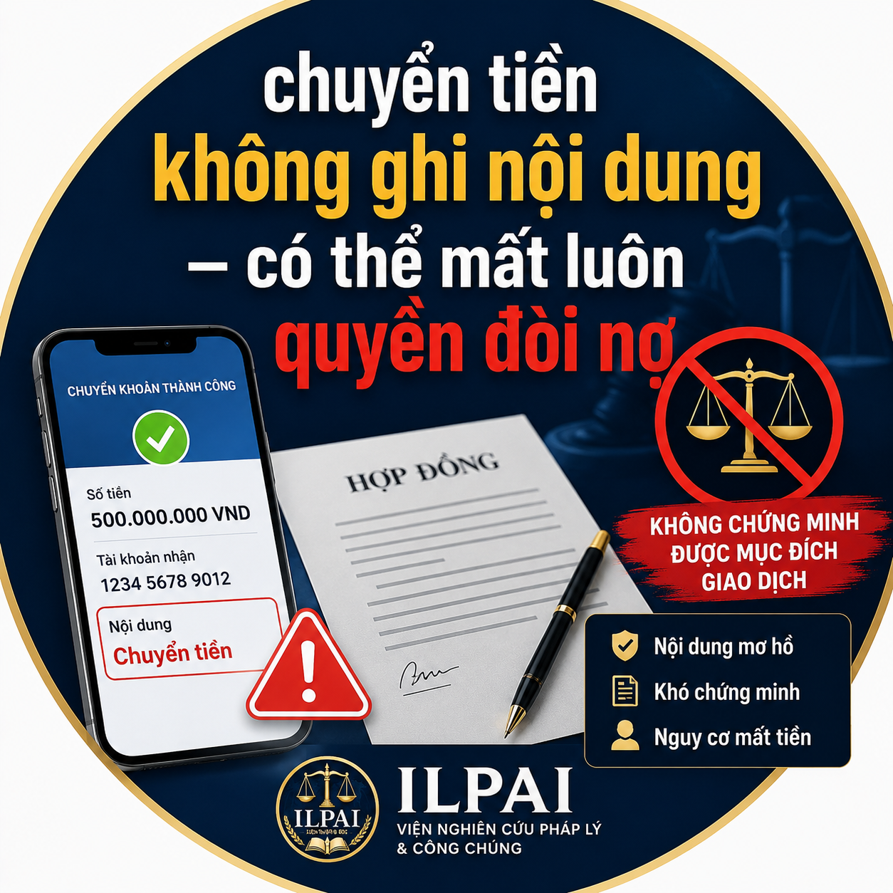 Chuyển tiền không ghi nội dung – có thể mất luôn quyền đòi nợ